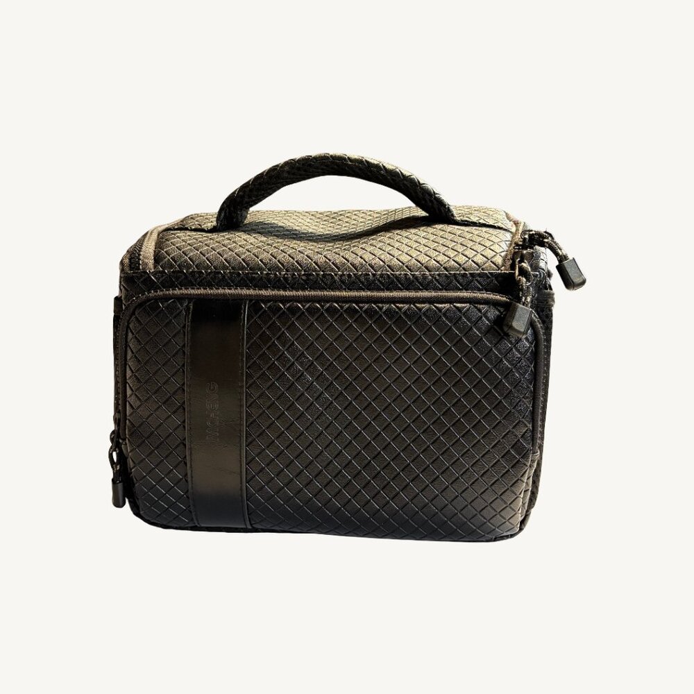 MCHENG Waterproof Shockproof PU Leather Camera Bag Black